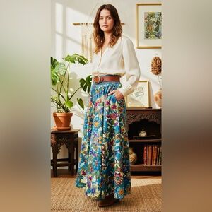 House of Harlow Cotton Boho Skirt